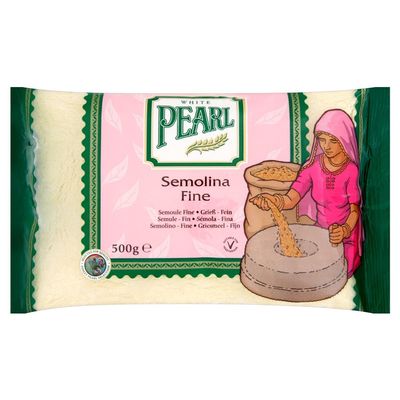 (10 Pack of ) White Pearl Semolina Fine 500g - 500g