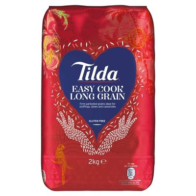 ( 4 Pack) Tilda Easy Cook Long Grain Rice - 2Kg