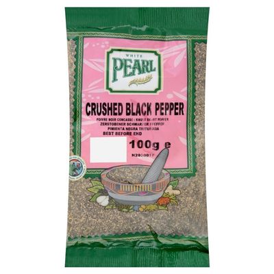 (10 Pack) White Pearl Black Pepper Crushed - 100g