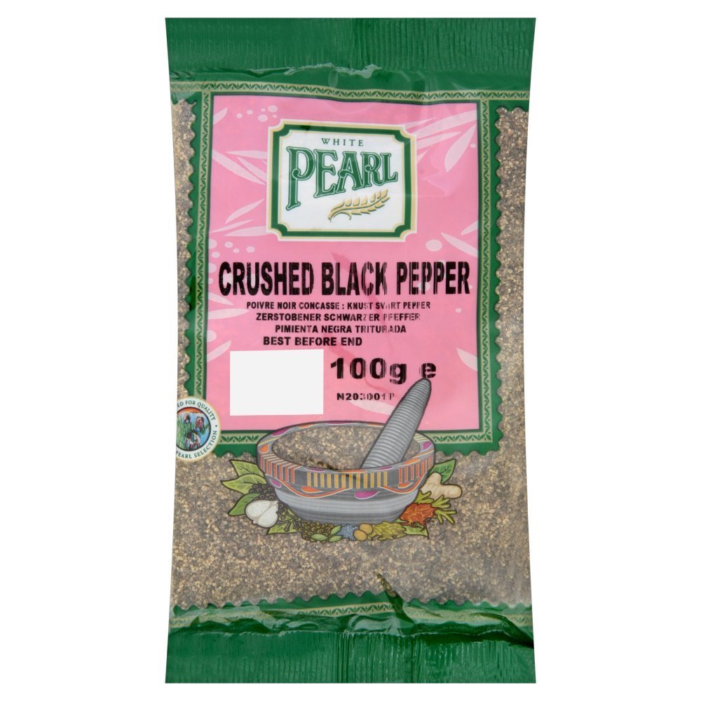 (10 Pack) White Pearl Black Pepper Crushed - 100g