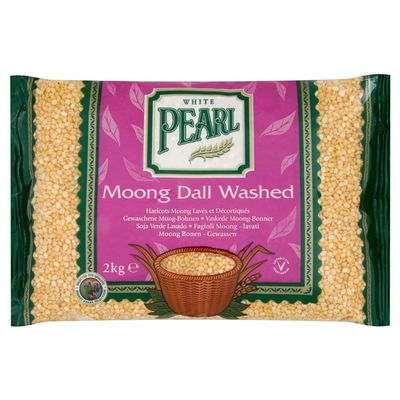 ( 6 Pack) White Pearl Moong Dall Washed - 2Kg