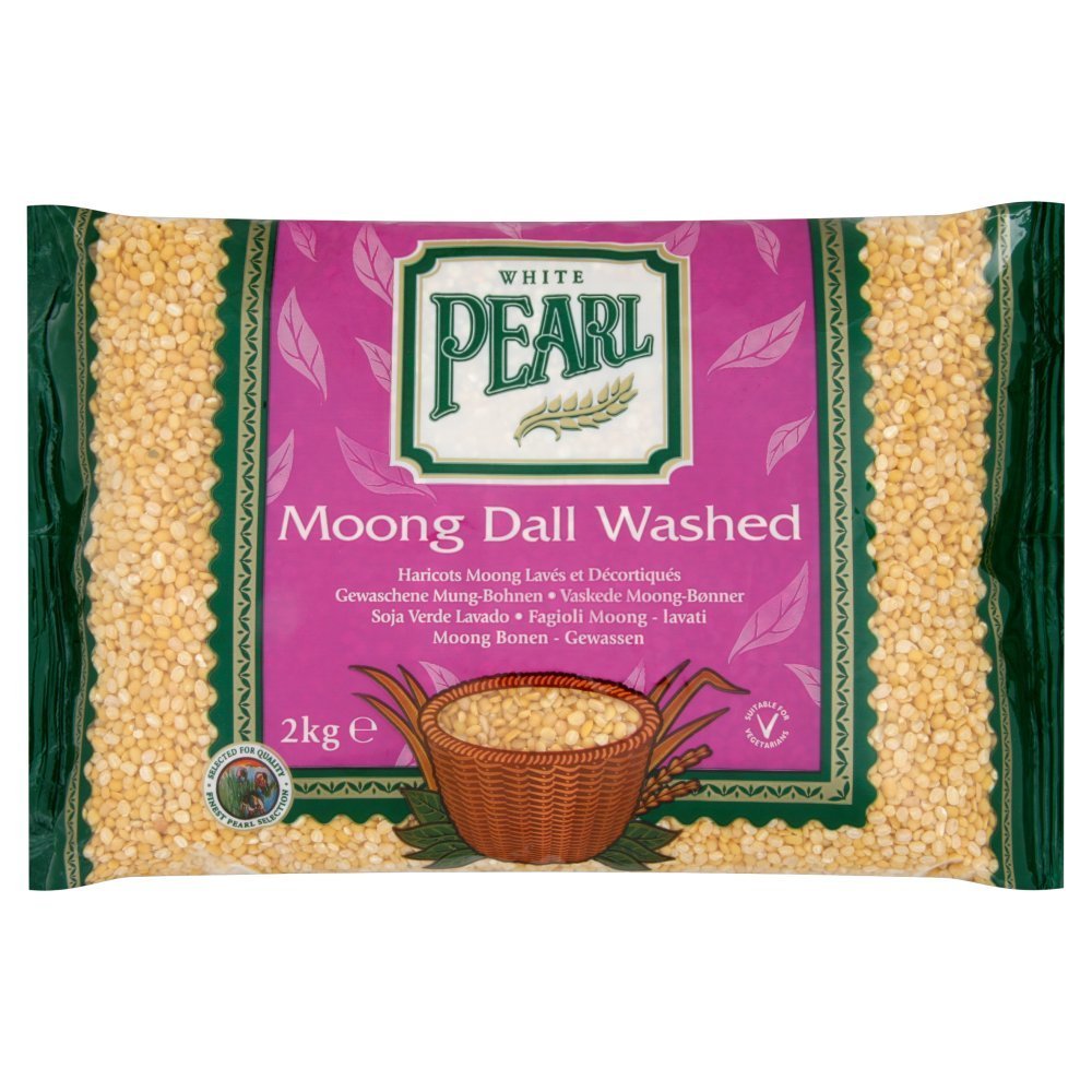 ( 6 Pack) White Pearl Moong Dall Washed - 2Kg