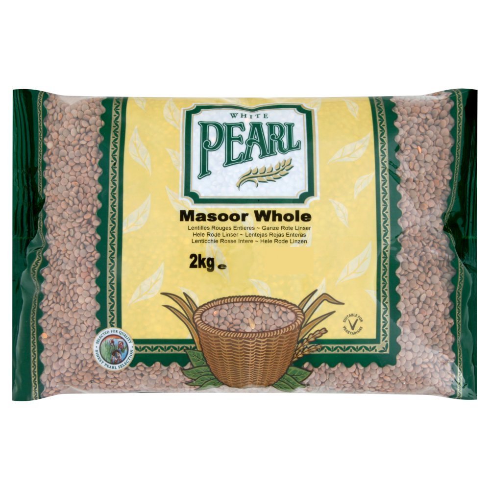 ( 6 Pack) White Pearl Masoor Whole - 2Kg