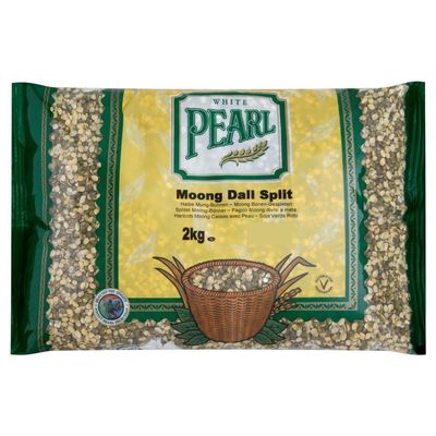 ( 6 Pack) White Pearl Moong Dal Split - 2Kg