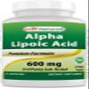 Best Naturals Alpha Lipoic Acid 600 mg 60 Capsules - ALA Powerful Antioxidant (60 Count (Pack of 1)) view 1