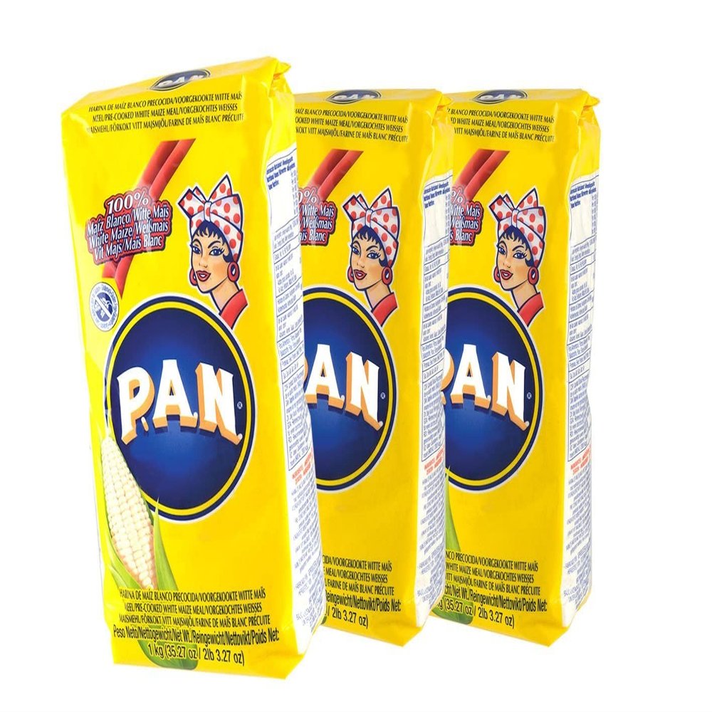 White corn flour, precooked Colombia - Venezuela, bag 1, 0 kg - Harina de Maiz Blanco precocida , 3 x 1kg.