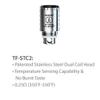 Authentic SMOKTech 5Pcs 0.25ohm Temperature Sensing Dual Coil Head for TFV4/TFV4 Mini Stainless Steel (TF-STC2) view 2