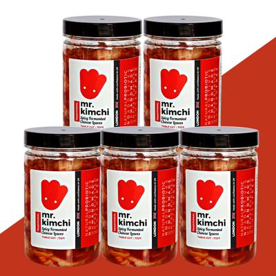 5 X 330g GET 1 Free Jar Freshly UK- Made Kimchi Based on Authentic Korean Recipe (Natural Fermentation, Natural Probiotics, No Artificial Additives)