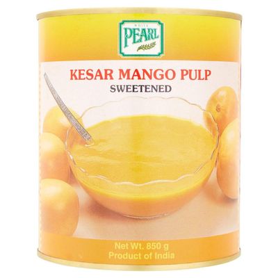 ( 6 Pack ) White Pearl Kesar Mango Pulp - 850g.