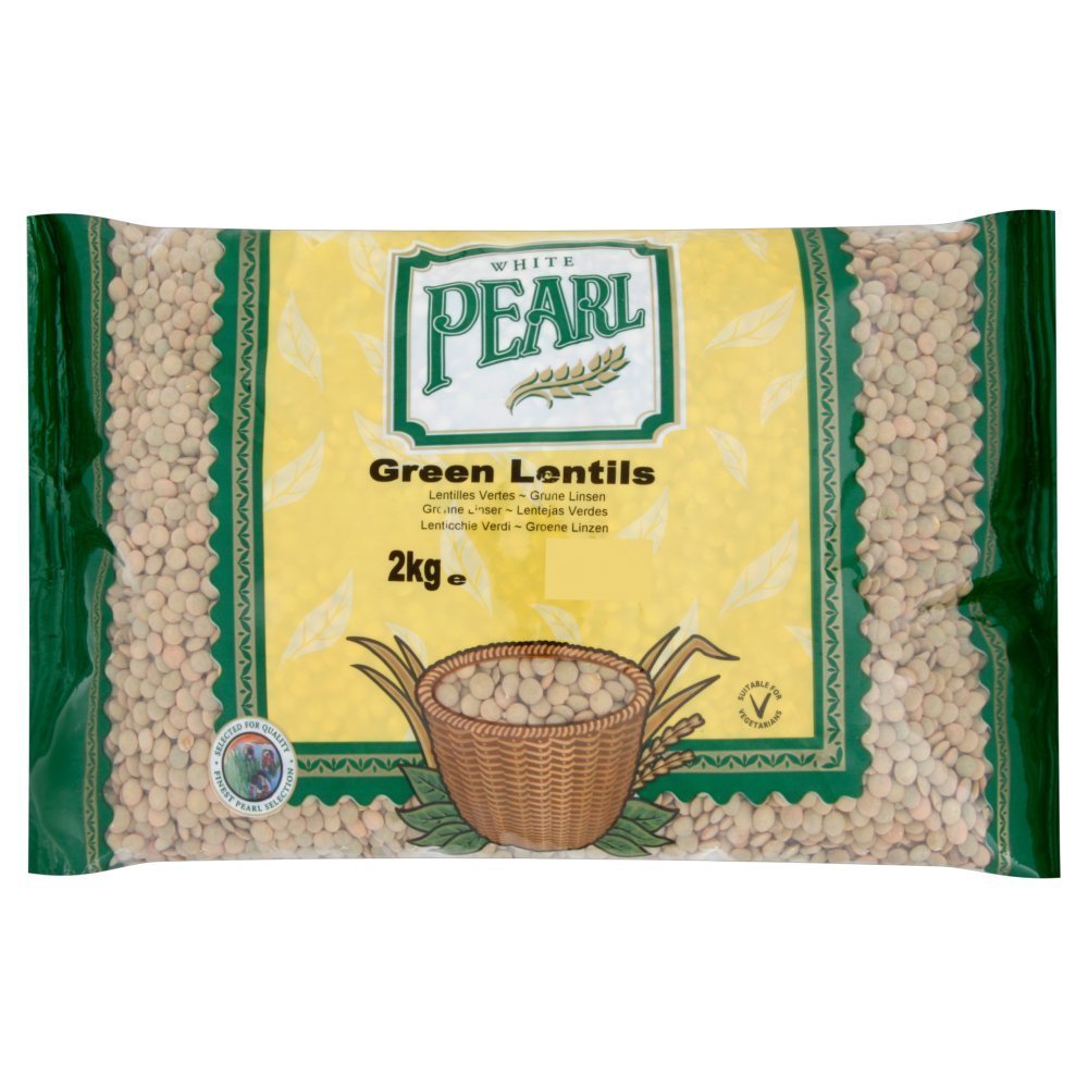 ( 6 Pack ) White Pearl Green Lentils - 2Kg