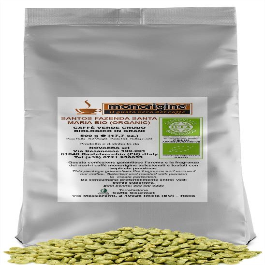 Arabica Green Coffee Beans Santos Fazenda Santa Maria Coco BIO (Organic) - 500 gr