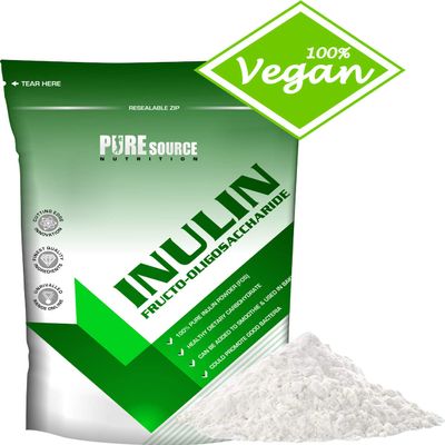 Inulin Powder 250g High Grade Prebiotic Soluble Fibre Powder - Unflavoured Made in EU from Natural Chicory Root Fructo OligoSaccharide FOC by Pure Source Nutrition
