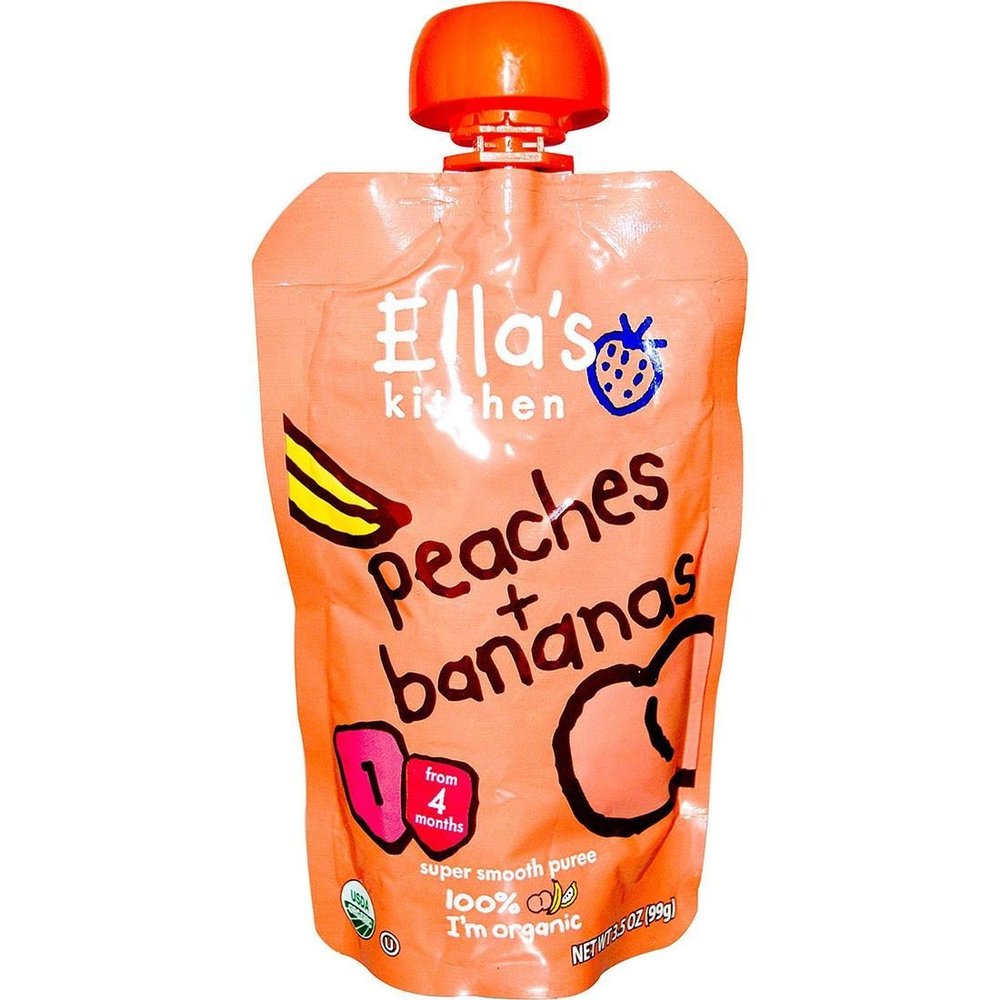 Ella'S Kitchen | Peaches & Bananas | 4 x 120g