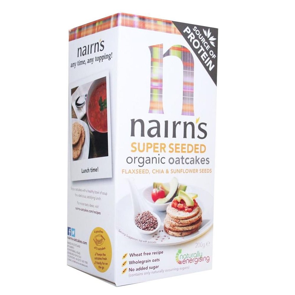 Nairns | Oatcakes -Organic Super Seeded | 3 x 200g