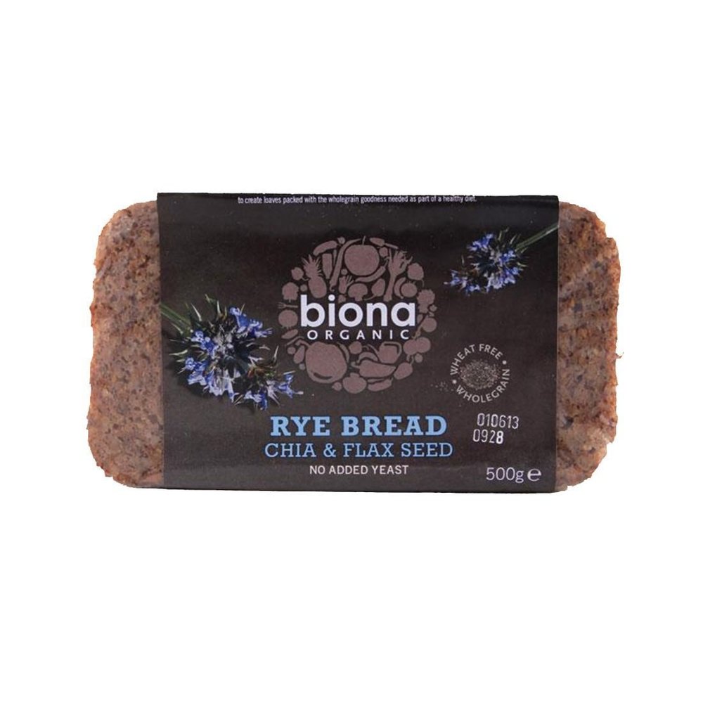 Biona | Rye Bread - Chia & Flax | 2 x 500g