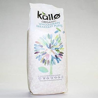 Kallo | Puffed Rice Cereal - Natural | 3 x 225g