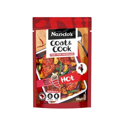 Nando's Coat 'n Cook Peri-Peri Chicken Original Hot Sauce 120 g, Pack of 12
