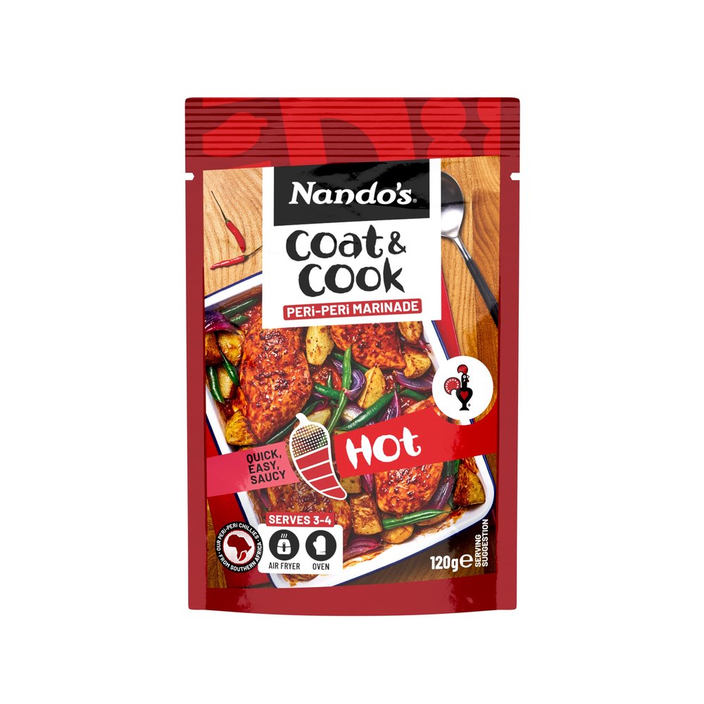 Nando's Coat 'n Cook Peri-Peri Chicken Original Hot Sauce 120 g, Pack of 12