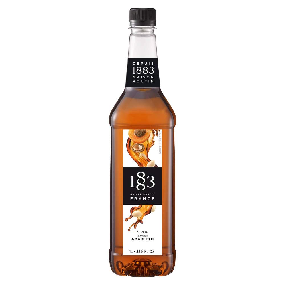 Routin 1883 PET Amaretto Syrup - 1 Liter Bottle