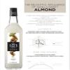 1883 Maison Routin Premium Almond Syrup for Coffee, Lattes, Hot Chocolate, Cocktails, Desserts - Vegan-Friendly, Allergen-Free, No Artificial Colours or Preservatives - 1L PET Bottle view 4