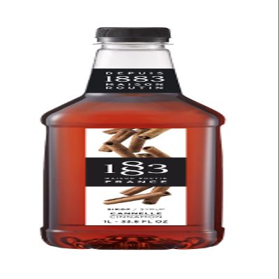 1883 Maison Routin Premium Cinnamon Syrup Spiced Coffee Syrup for Lattes, Cocktails & Desserts, Vegan-Friendly, No Artificial Colours, 1L PET Bottle
