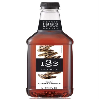 Maison Routin 1883 Toffee Crunch Syrup, Pet Bottle 1000 Milliliter