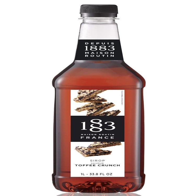 Maison Routin 1883 Toffee Crunch Syrup, Pet Bottle 1000 Milliliter