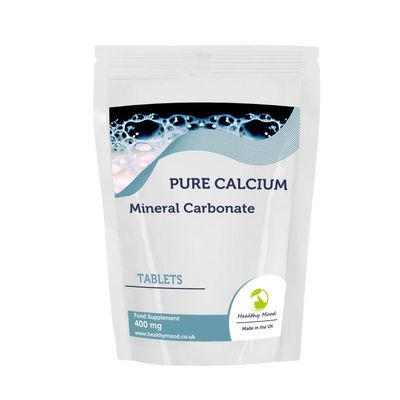 Calcium Carbonate 400mg Mineral Vitamin Food Supplement 180 Tablets Pills Healthy Bones and Teeth