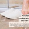 Eco Bath London Natural Toweling Slippers - Luxury 100% Organic Cotton, Ultra Soft, Machine Washable Indoor Slippers for Bath and Home XL Size (10-11) view 2