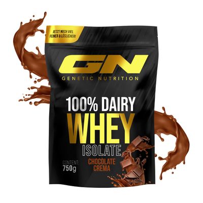 GN Laboratories 100% Dairy Isolate - microfiltered whey Protein Isolate - Protein Shake for Bodybuilding - 750g (Chocolate Crema)