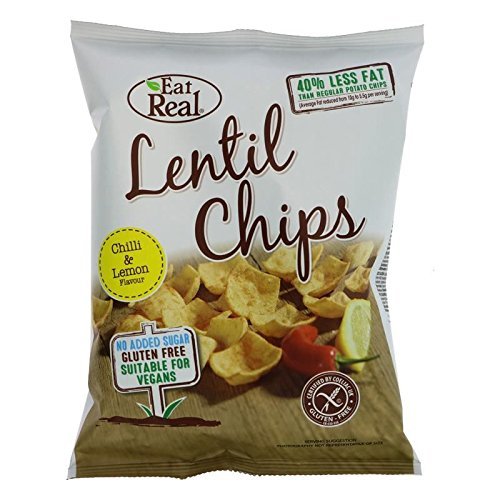 Eat Real | Lentil Chilli & Lemon Chips | 9 x 40g