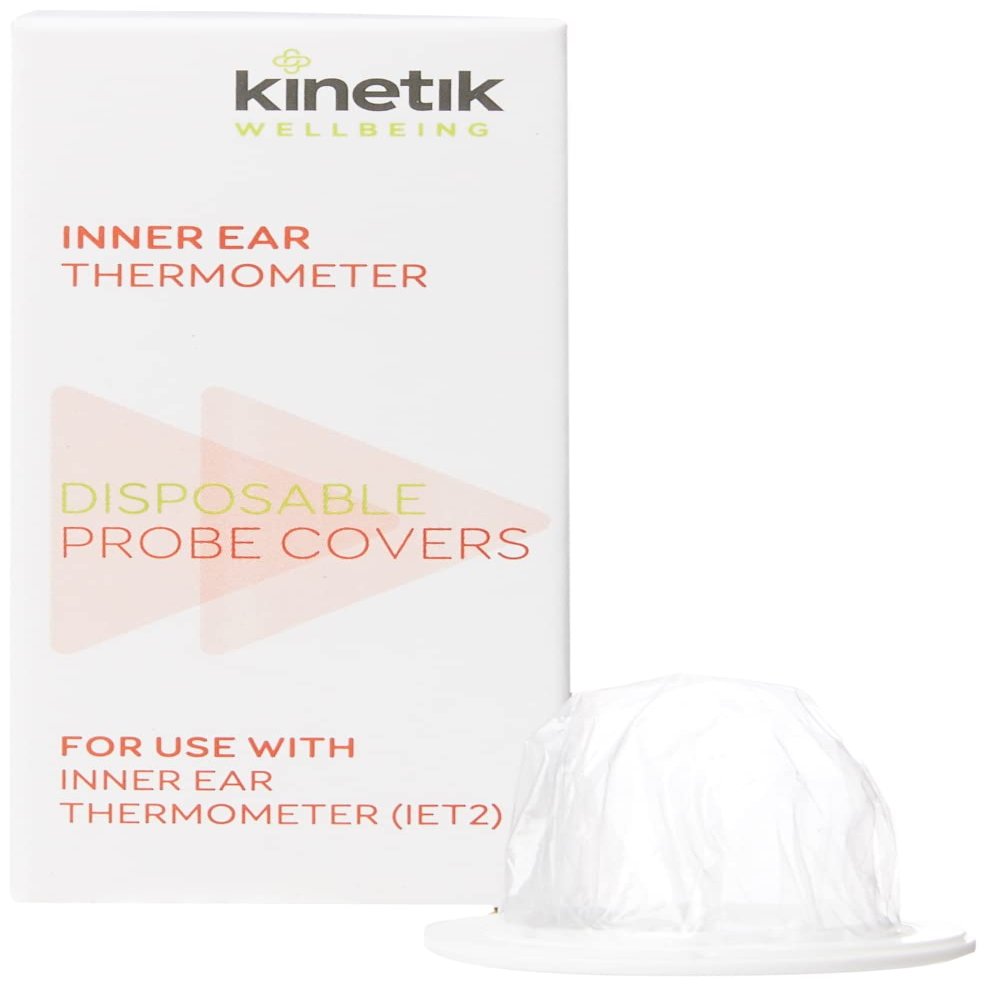 Kinetik Wellbeing Disposable Inner Ear Thermometer Probe Covers - Pack of 20 Caps Disposable Ear Thermometer Covers - Developed in Association with St John Ambulance