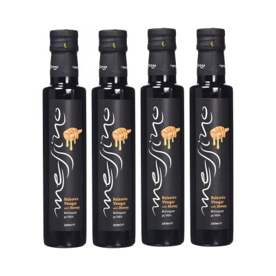 Messino Balsamic Vinegar with Honey, Pack of 4 x 250 ml (Total: 1 L)