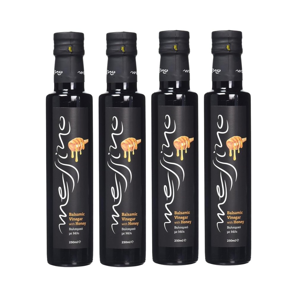 Messino Balsamic Vinegar with Honey, Pack of 4 x 250 ml (Total: 1 L)