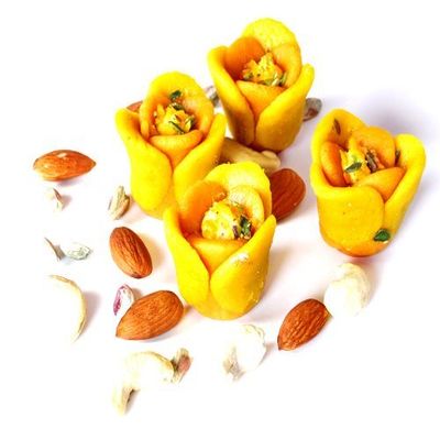 Ghasitaram Gifts Indian Sweets - Mango Flowers 800 GMS