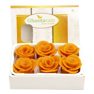 Ghasitaram Gifts Indian Sweets - Sugar Free Sweets - Mango Flowers 200 GMS
