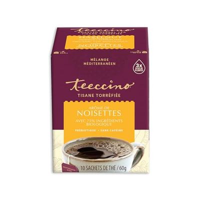 Teeccino Hazelnut Herbal Coffee 10 Tea Bags