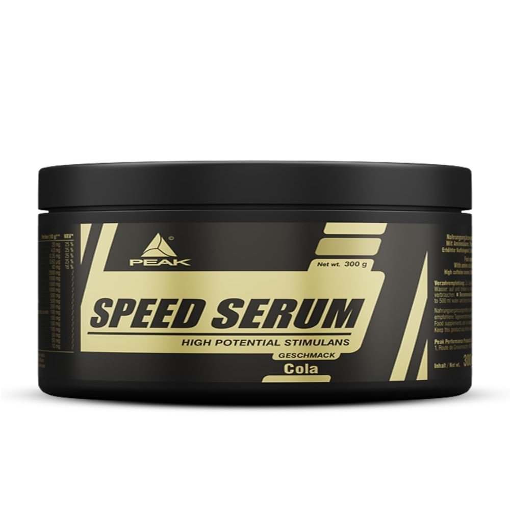 PEAK Speed Serum - 300g Flavour Cola I 30 Servings I Powder I Energy Drink I Pre-Workout I Diet I with BCAAs I L-Carnitine I Panax Ginseng I Green Tea EGCG I Guarana Extract