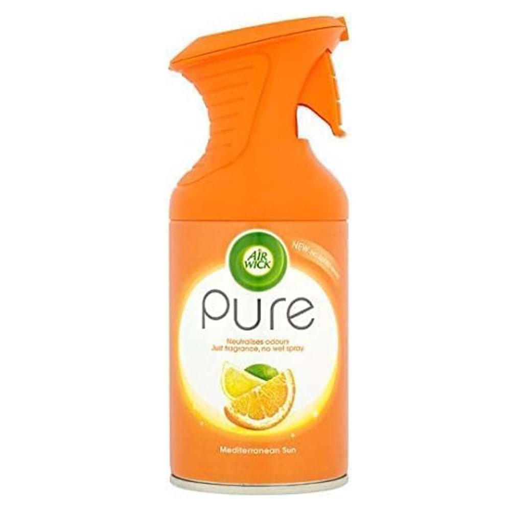Air Wick Mediterranean Sun, Odour Eliminator for Home & Bathroom, Pure Air Freshener 250 ml, Pack of 1