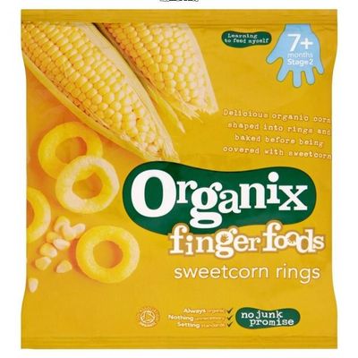 Organix Organic Sweetcorn Rings 20g (Pack of 8)