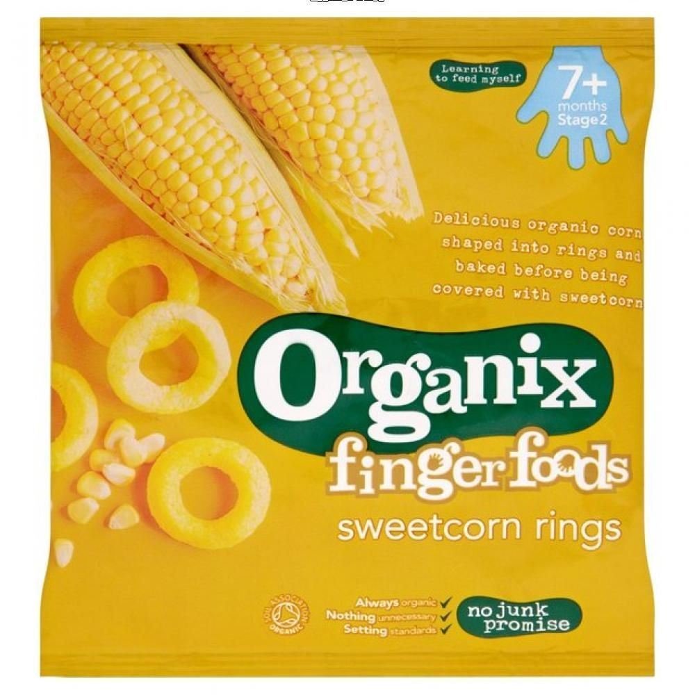 Organix Organic Sweetcorn Rings 20g (Pack of 8)