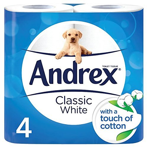 (6 Pack) Andrex Classic White Toilet Tissue 4 Rolls