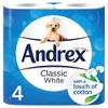 (6 Pack) Andrex Classic White Toilet Tissue 4 Rolls view 1