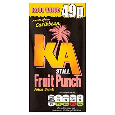 ( 27 Pack ) KA Still Fruit Punch Juice Drink 49P 288ml