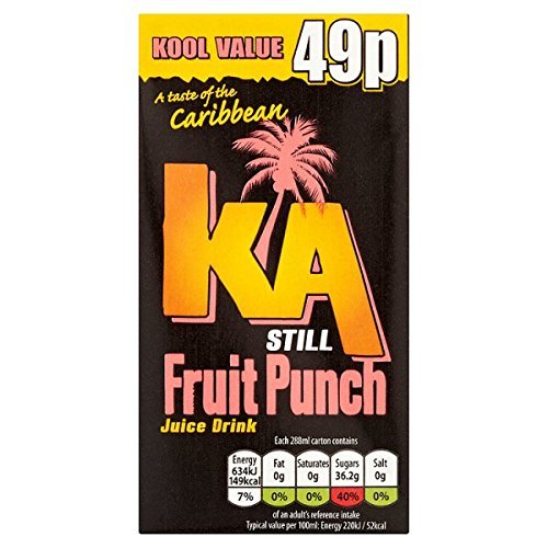 ( 27 Pack ) KA Still Fruit Punch Juice Drink 49P 288ml