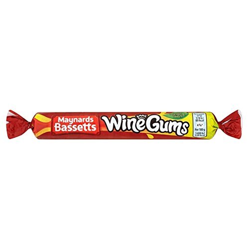 ( 40 Pack ) Maynards Bassetts Wine Gums Sweets Roll 52g