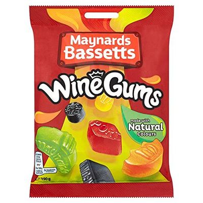 ( 12 Pack ) Maynards Bassetts Wine Gums Sweets Bag 190g