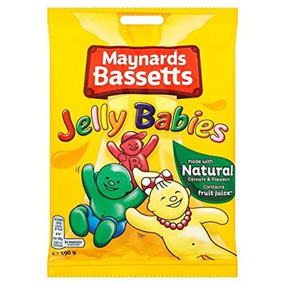 ( 12 Pack ) Maynards Bassetts Jelly Babies Sweets Bag 190g