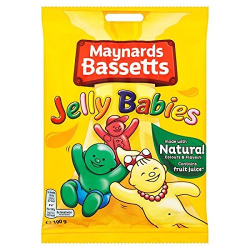 ( 12 Pack ) Maynards Bassetts Jelly Babies Sweets Bag 190g
