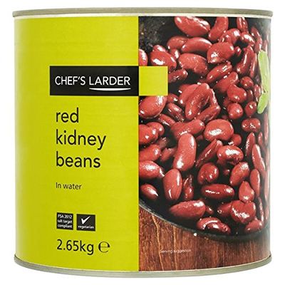 ( 2.65kg Pack ) Chef's Larder Red Kidney Beans in Water 2.65kg (Drained Weight 1.50g)